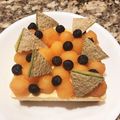 さわきり's cooksnap of when they made 赤肉メロンのフローズンヨーグルトケーキ♪.