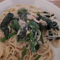 EmikoT's cooksnap of when they made ほうれん草とツナのクリームパスタ.