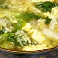 ちゃちゃcook's cooksnap of when they made えのきとレタスの☆ふんわり卵スープ.