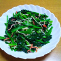 55才のおじさん's cooksnap of when they made ほうれん草とカニカマの炒め物.