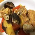 ともまみぃ's cooksnap of when they made さつま芋と人参、しいたけ、油揚げの煮物.