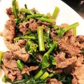 twinkles☆ｍ's cooksnap of when they made 菜の花と牛肉のにんにく炒め【ＪＡ福岡市】.