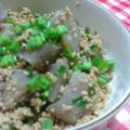 さるぱんだ†'s cooksnap of when they made ちぎりこんにゃくとひき肉の甘辛炒め.