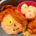 アブシンベル's cooksnap of when they made ゲゲゲの鬼太郎キャラ弁.