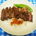 ととろ＆めい's cooksnap of when they made 新玉ねぎで♡やみつきステーキ丼.