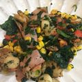 haRu**'s cooksnap of when they made 具沢山☆ほうれん草のバター炒め.