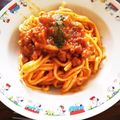 空遥☆ましゃlove's cooksnap of when they made 昨夜のミートソースでミートうどん.