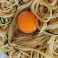 しーま♪'s cooksnap of when they made なーんにも無いときの釜玉パスタ.