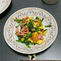 初心者mt's cooksnap of when they made 菜の花とベーコンの玉子炒め.