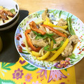 komutatata's cooksnap of when they made ❁鶏と新生姜のオリエンタル風青椒肉絲❁.