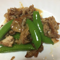 ayapanda's cooksnap of when they made スナップエンドウと豚肉のオイスター炒め.