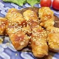 シロクロねこ2001's cooksnap of when they made 豆腐の豚ばら肉巻き～甘辛ごま醤油だれ～.