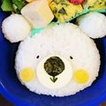 パパチとママチ's cooksnap of when they made 簡単すぎるシロクマのキャラ弁.