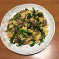 はっちゃん☆ミ's cooksnap of when they made 豚肉と菜の花＊ふわふわ卵の塩コショウ炒め.