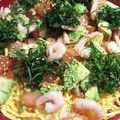 陸ケミ's cooksnap of when they made まぐろとアボカドのカンタン黒酢ちらし.