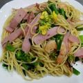 やーーーー's cooksnap of when they made あすっことベーコンの塩だれパスタ♪.