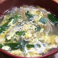 nido210's cooksnap of when they made 中華風（１）春雨とニラの玉子スープ。.