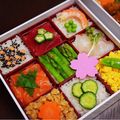 お肌の曲り角◢⁹⁹'s cooksnap of when they made 歓声が上がる＊春のお花見モザイク弁当.