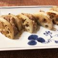 yokomaru's cooksnap of when they made レンコンの豚ミンチはさみ焼き.