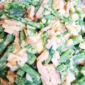 shino☆ami's cooksnap of when they made アスパラ菜とゆで卵のサラダ♪.