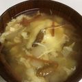 snow012's cooksnap of when they made 土筆と玉葱のかき玉味噌汁.