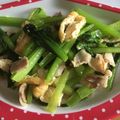 ぴか★ぴかちゅう's cooksnap of when they made お揚げが美味！小松菜と豚肉の炒めもの.