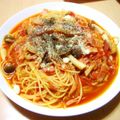 ゆうジュニア's cooksnap of when they made 簡単☆トマトソーススパゲティ.