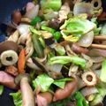 ＋SUN3's cooksnap of when they made 天然ヒラタケと野菜などのヘルシー油炒め.