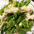 卵せんべい's cooksnap of when they made 菜の花とササミのわさびマヨ和え.