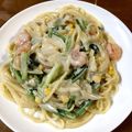 なの＠ママ's cooksnap of when they made 野菜たっぷり春色豆乳クリームパスタ.