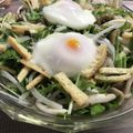 ぷりまめ's cooksnap of when they made ★温泉卵入り水菜＆きのこ＆油揚げサラダ★.