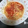 にむばすしゅたーぜん's cooksnap of when they made 超簡単☆エビとトマトのスパゲッティ.