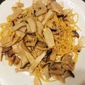 しいたけグッド's cooksnap of when they made 豚肉とエリンギの和風パスタ.