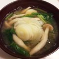 caruga's cooksnap of when they made ほうれん草・里芋・しめじの具沢山お味噌汁.