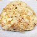 卵せんべい's cooksnap of when they made めんつゆおにぎり。天かす&かつお節.