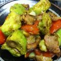 あこっこ's cooksnap of when they made ✿アボカドとトマトとベーコンの醤油炒め✿.