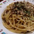 Ocean_ray's cooksnap of when they made 鯖缶ぺぺロンチーノ.