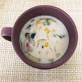 ちぴ07＊'s cooksnap of when they made ほうれん草ときのこのマカロニミルクスープ.