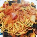 独女の休日's cooksnap of when they made なす１本！酸味で減塩！簡単トマトパスタ.
