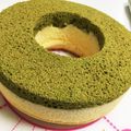 あずもこ♡'s cooksnap of when they made 抹茶とプレーン☆2層のシフォンケーキ.