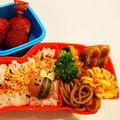 HaRu—m's cooksnap of when they made キャラ弁＊プチフランクでハチさん.