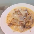 sweetie49's cooksnap of when they made 白菜とツナの生クリームなしカルボナーラ.