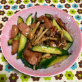 ゆにこーん☆'s cooksnap of when they made 胡瓜とソーセージのオイスター炒め☆.