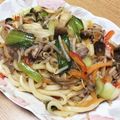 クックP52PBR☆'s cooksnap of when they made 柚子胡椒＆柚子ポン酢味の焼きうどん.