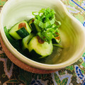 賀古遥's cooksnap of when they made ＊焼き梅干しdeきゅうりの梅おかか和え＊.