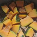 lastorder＊'s cooksnap of when they made かぼちゃの煮付け★ミンチ入り.
