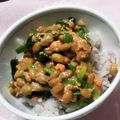 らっく☆いーたー's cooksnap of when they made 栄養満点！納豆·ほうれん草·鮭フレーク.