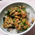 らっく☆いーたー's cooksnap of when they made 栄養満点！納豆·ほうれん草·鮭フレーク.