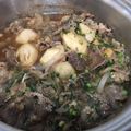 てるみん79's cooksnap of when they made 【あと出しご飯】牛こまとかいわれの里芋鍋.