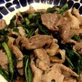 クックZSDRIX☆'s cooksnap of when they made 春菊とエリンギの豚肉塩バター炒め☆.